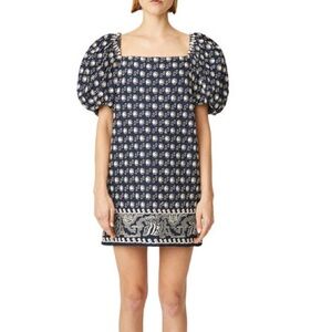 $456 NWT Rhode Blue Malo Dress in Lago Embroidery Sz Small
